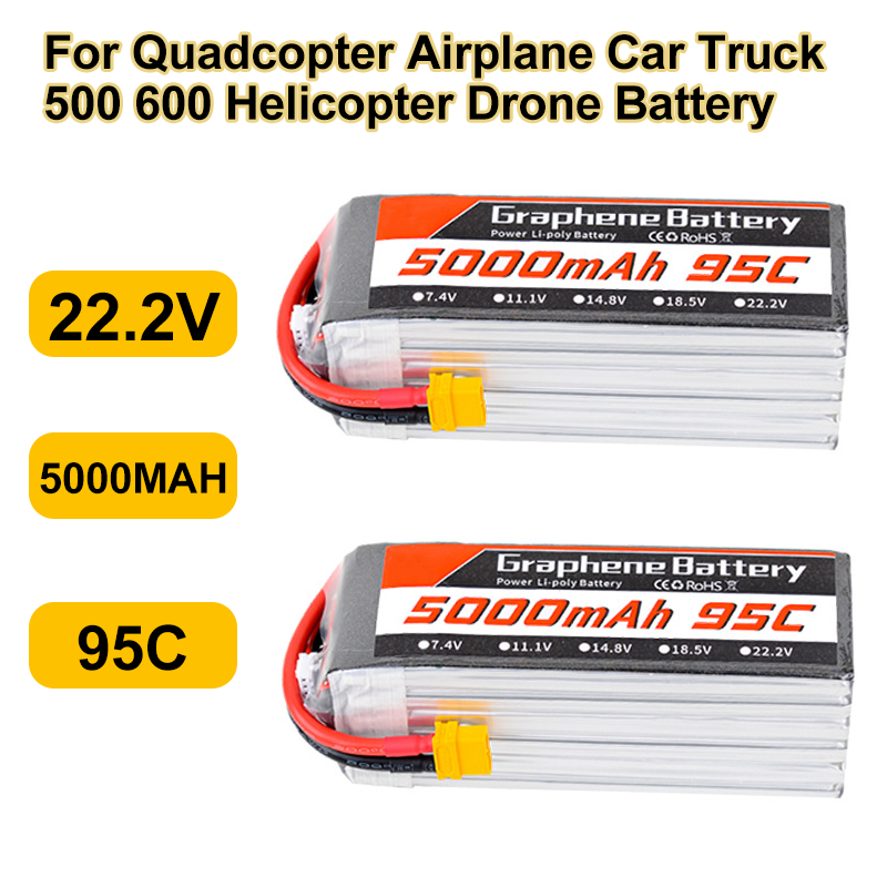 95C 22.2V 6S 5000mAh Lipo Batt - огляд і ціна 6S Lipo Battery 22.2V 5000Mah